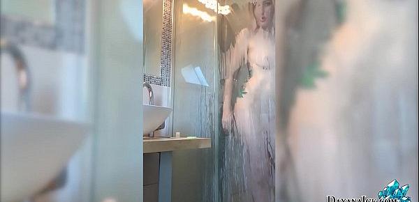  Big Booty Girl Masturbate in Shower - Hot Solo
